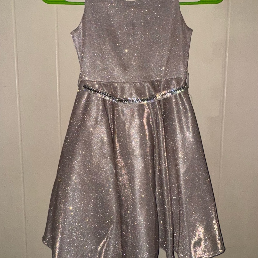 Sparkling Silver Kids Dress
